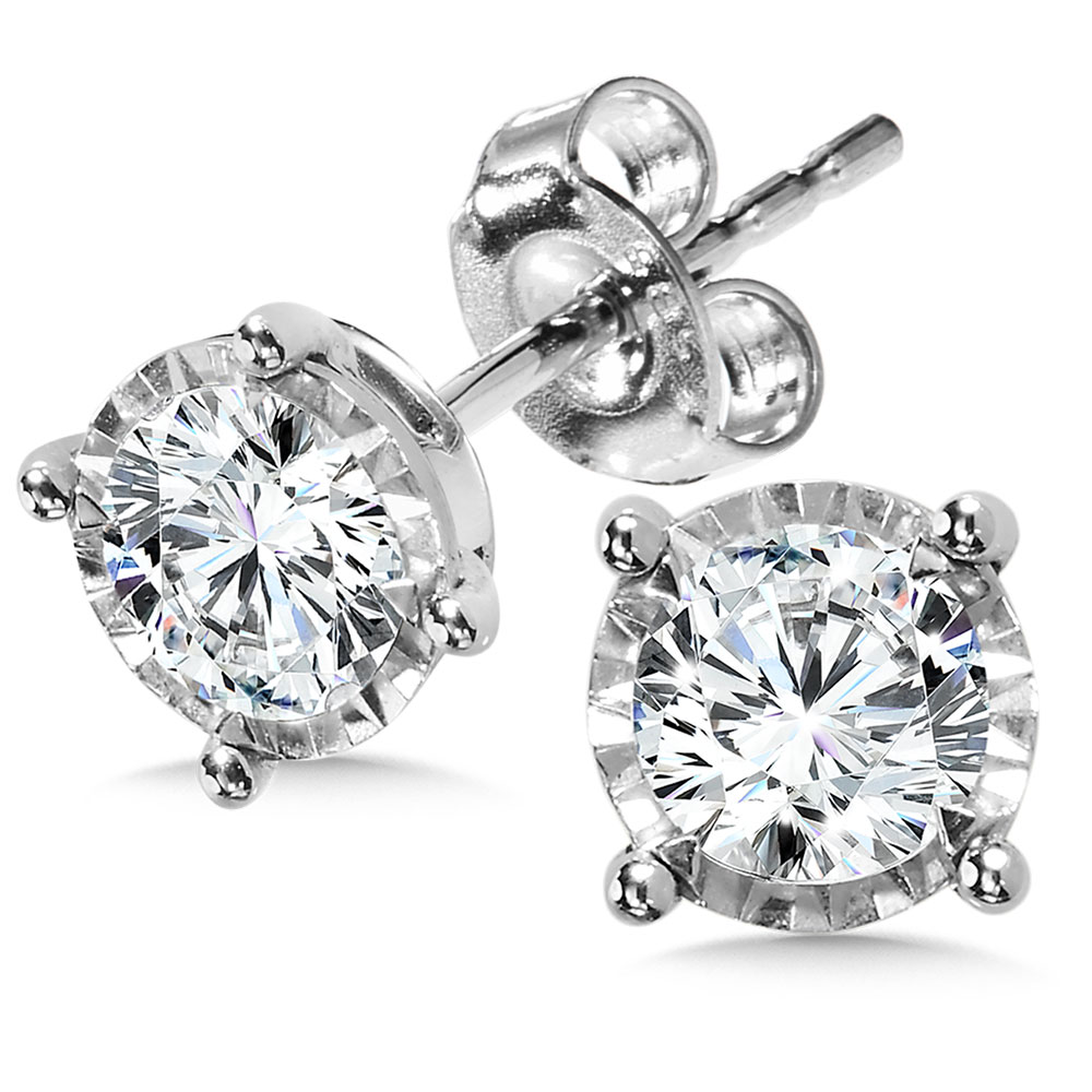 1.00ctw 4-Prong Diamond Star Studs – Dunbar Jewelers